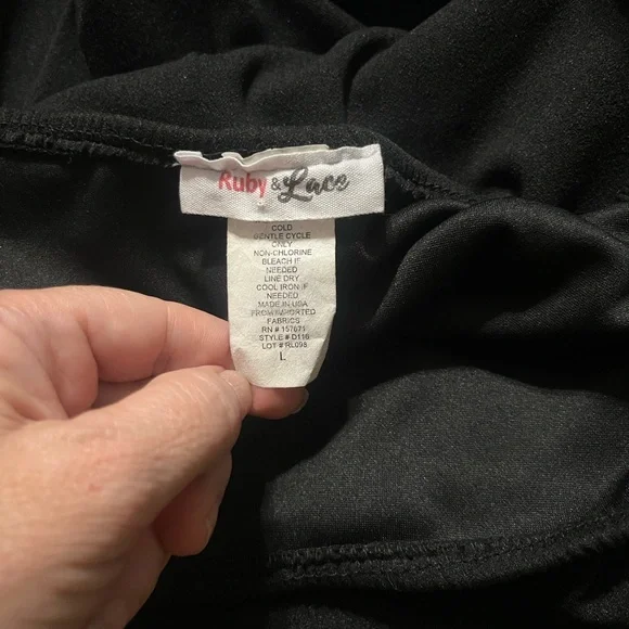 Chic Black Ruffle Off-Shoulder Mini Dress - Picture 3 of 3